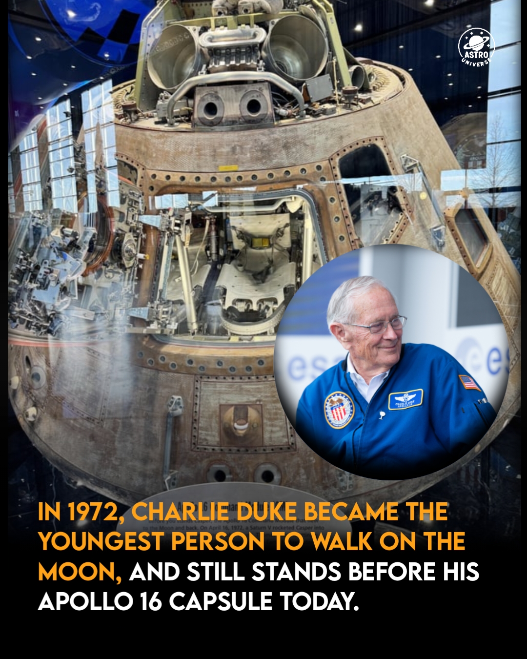 Apollo 16 Mission: Astronaut Charlie Duke and the Lunar Module