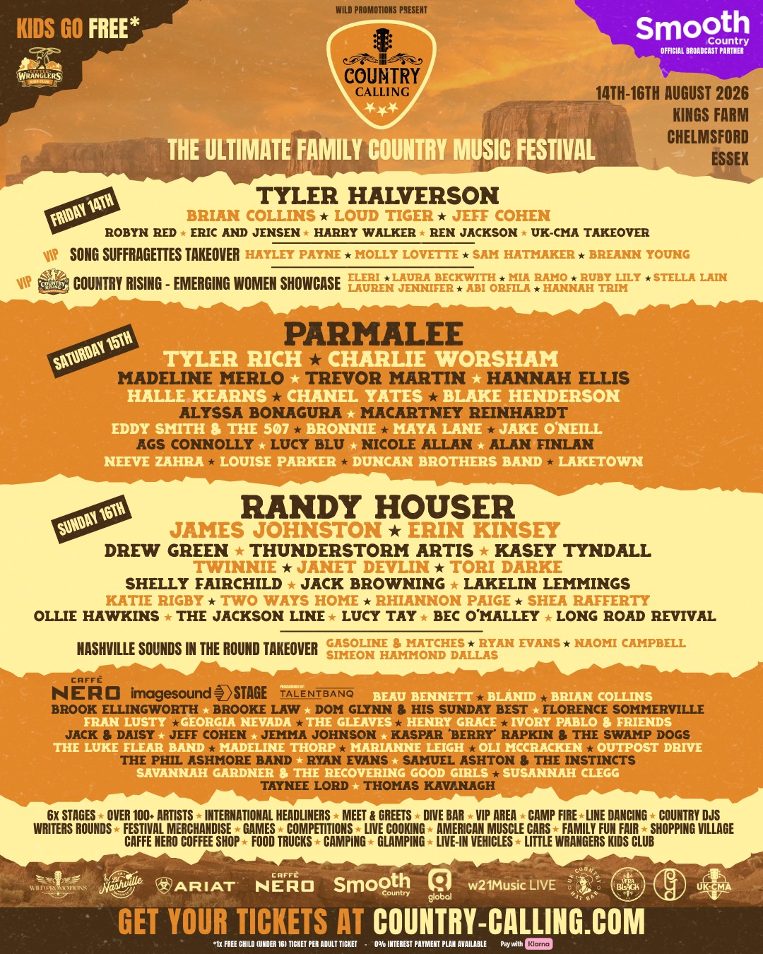 Country Calling has announced its lineup for the 2026 music