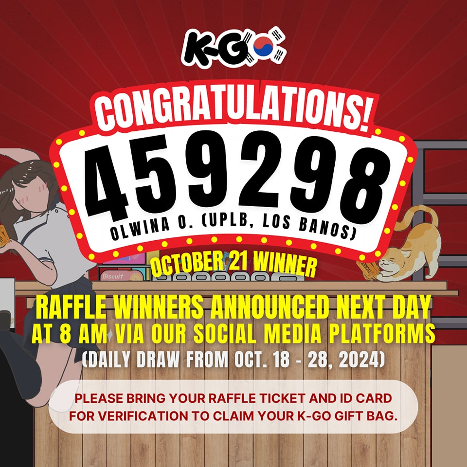 K-Go Korean Food House - 🎉 𝐊-𝐆𝐎 𝐑𝐀𝐅𝐅𝐋𝐄 𝐃𝐀𝐘 𝟒 𝐖𝐈𝐍𝐍𝐄𝐑! 🎉 Congratulations ...