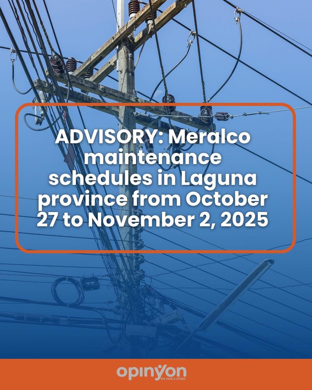 Laguna - ADVISORY: Meralco maintenance schedules in Laguna province ...