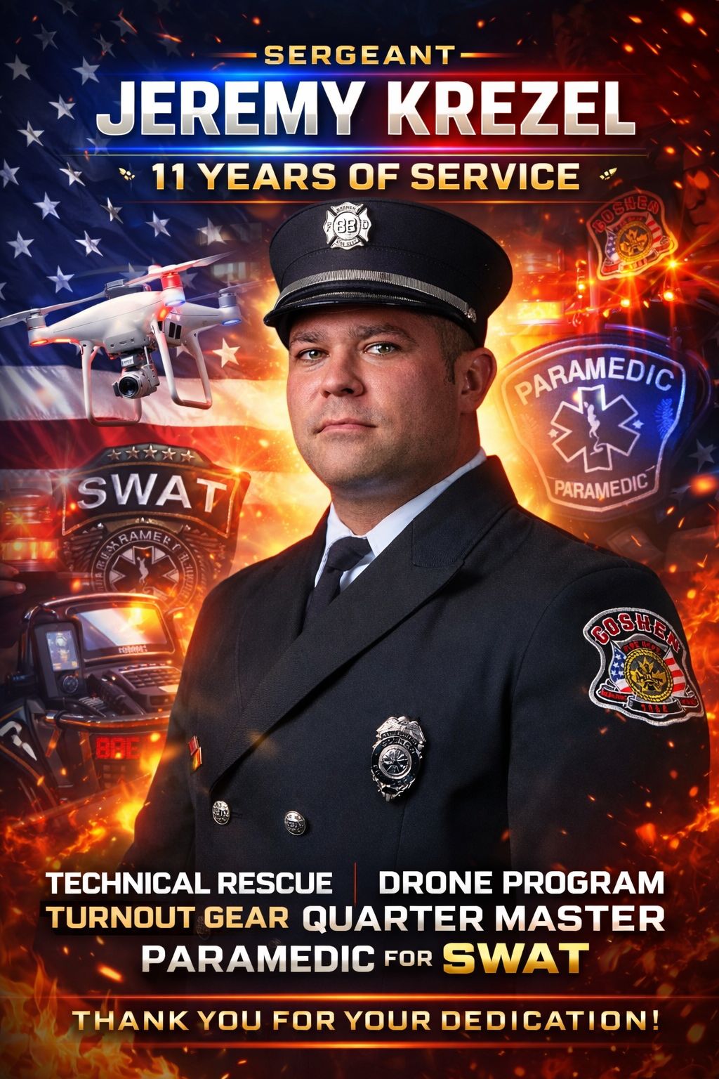 Goshen - 🔥 Sergeant Jeremy Krezel – 11 Years of Dedicated Service 🔥 ...
