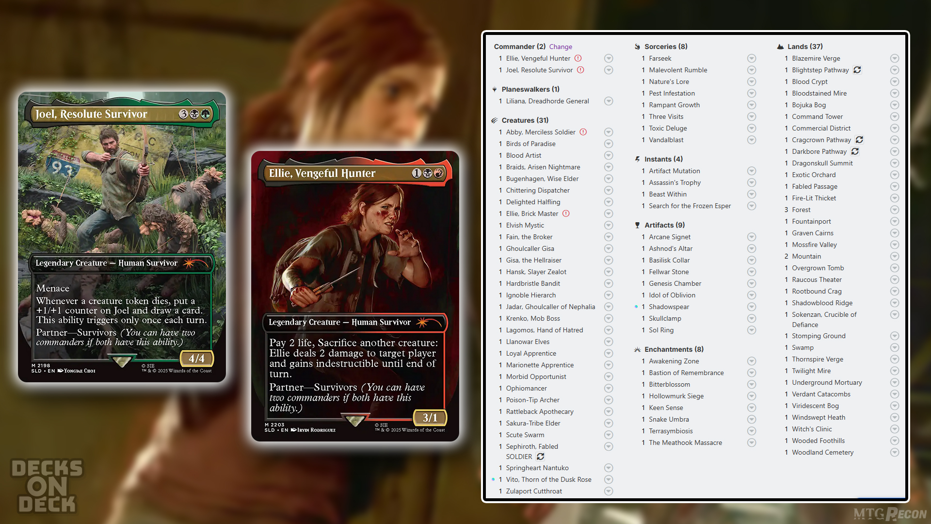 last of us mtg cards Magic: The Gathering and Dictate of Erebos reimagined as Ellies Rage to punish your foes with cunning strategy Magic the Gathering Secret Lair