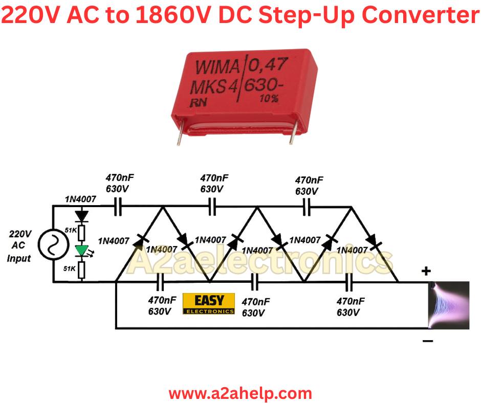 A2aelectronics - 220V AC to 1860V DC Step-Up Converter #stepupconverter ...