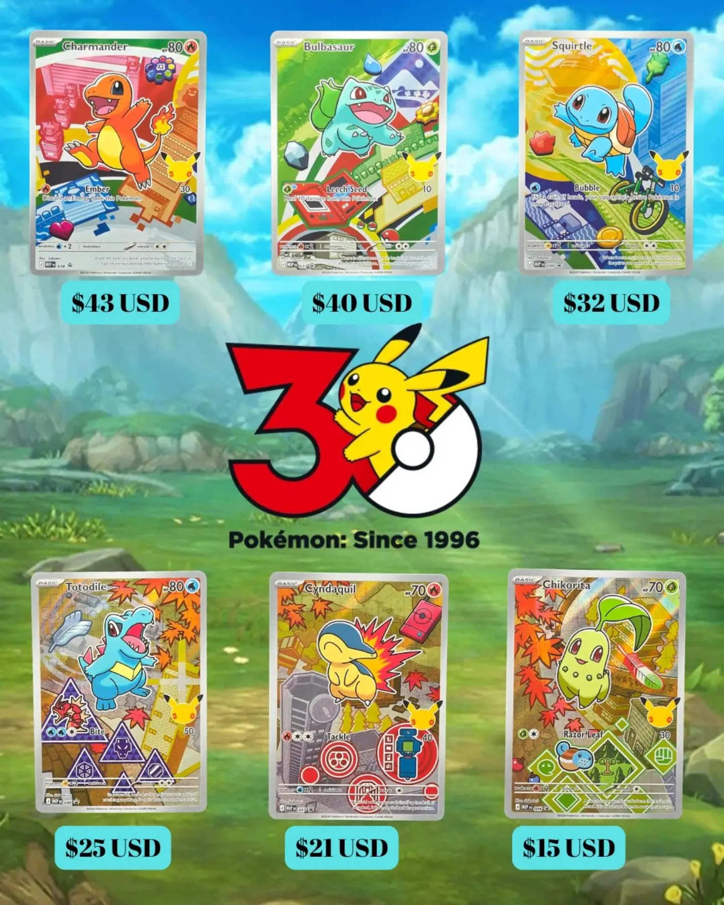 all stamped pokemon cards Team Rocket's Moltres Promos promos included. – PunkOuter Games RarityPromo Hit Points280 HP Water Pokemon TCG - 16x Play