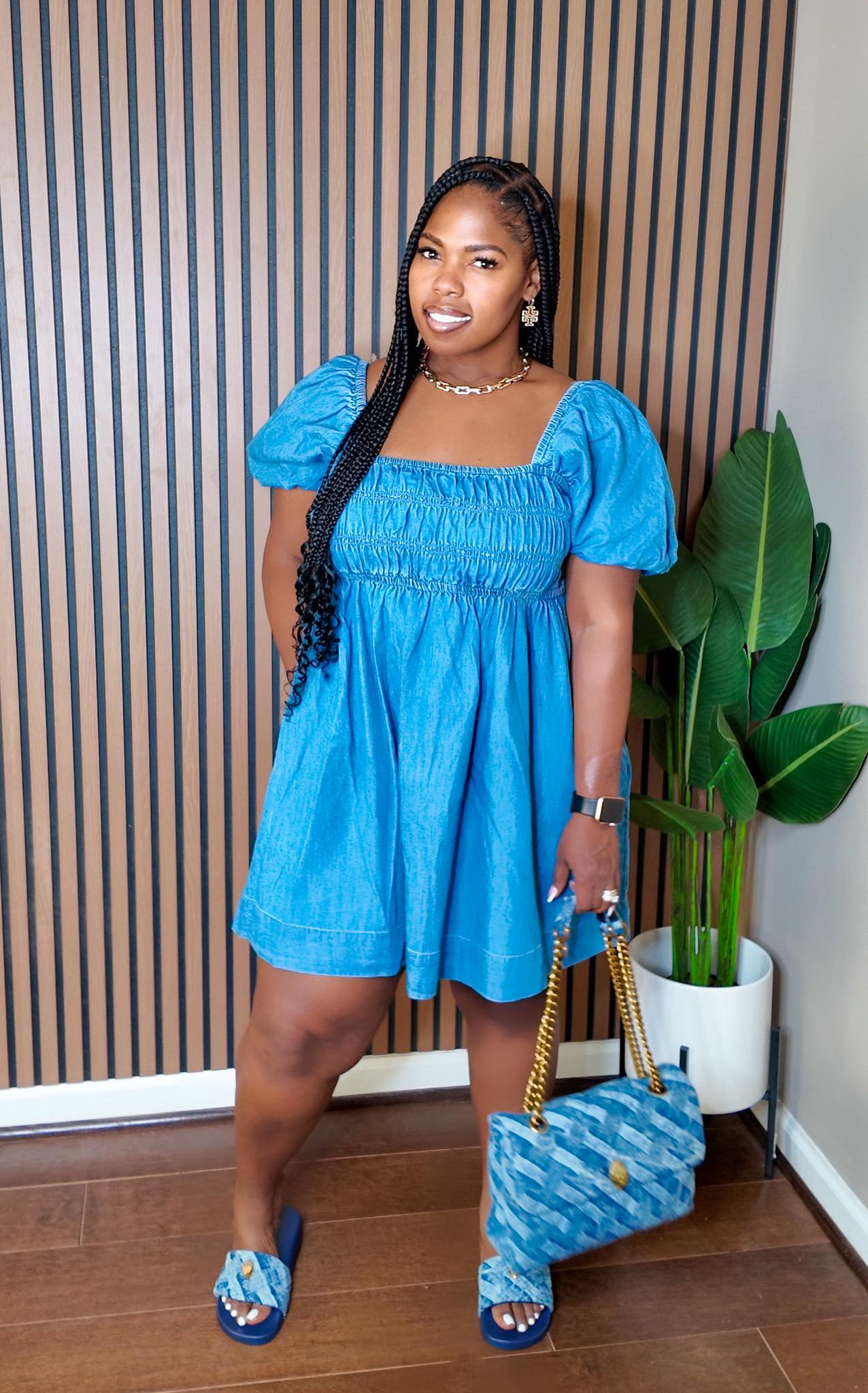 vanades cut out ring midi dress Wave Color:Dark Lavender Jewel neck Short puff Collection:E2 Womens Blue Midi Easter