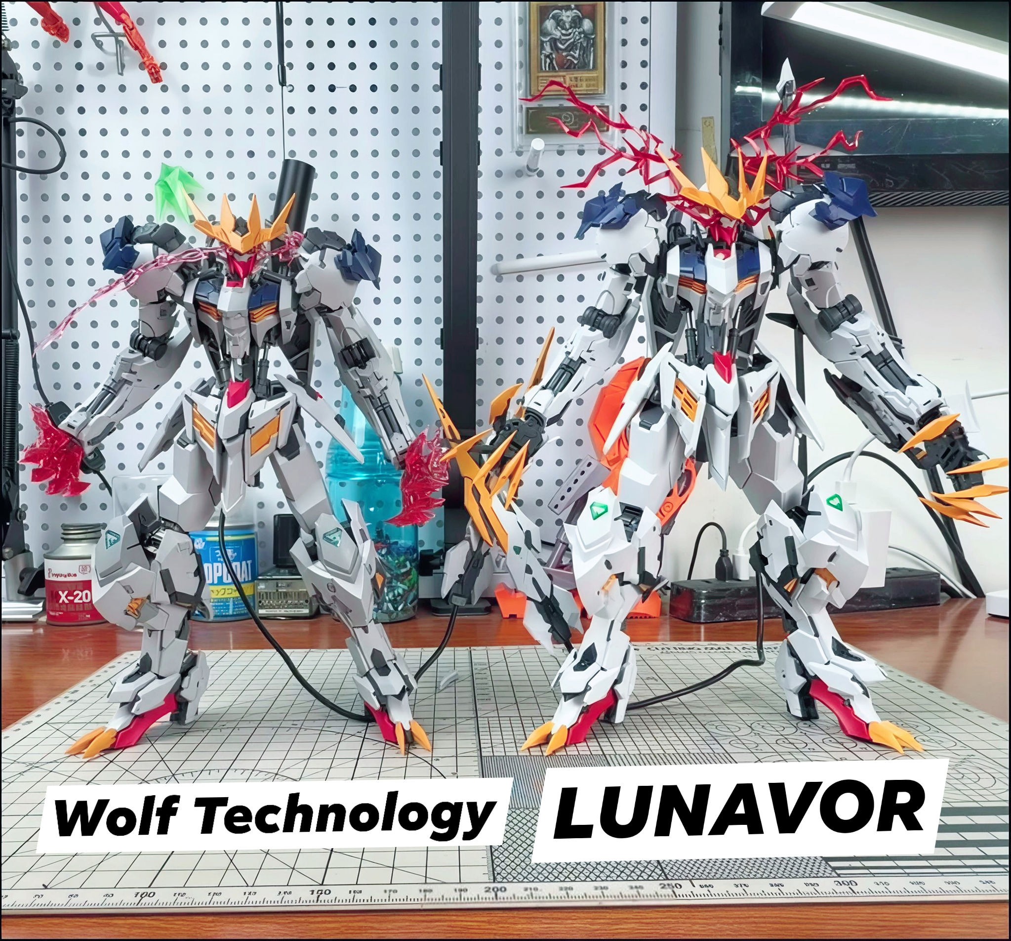 FOR COMPARISON from left to right LUNAVOR FENRIR WOLF KING BANDAI
