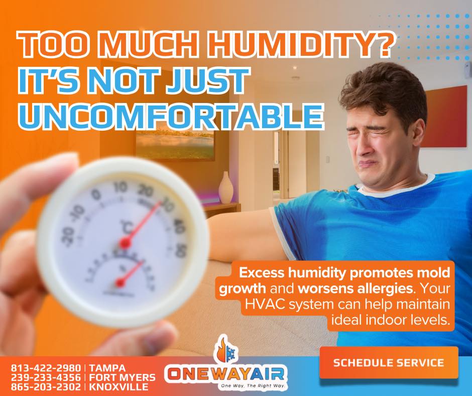💧 TOO MUCH HUMIDITY? It’s not just... - One Way Air of Tampa | Facebook
