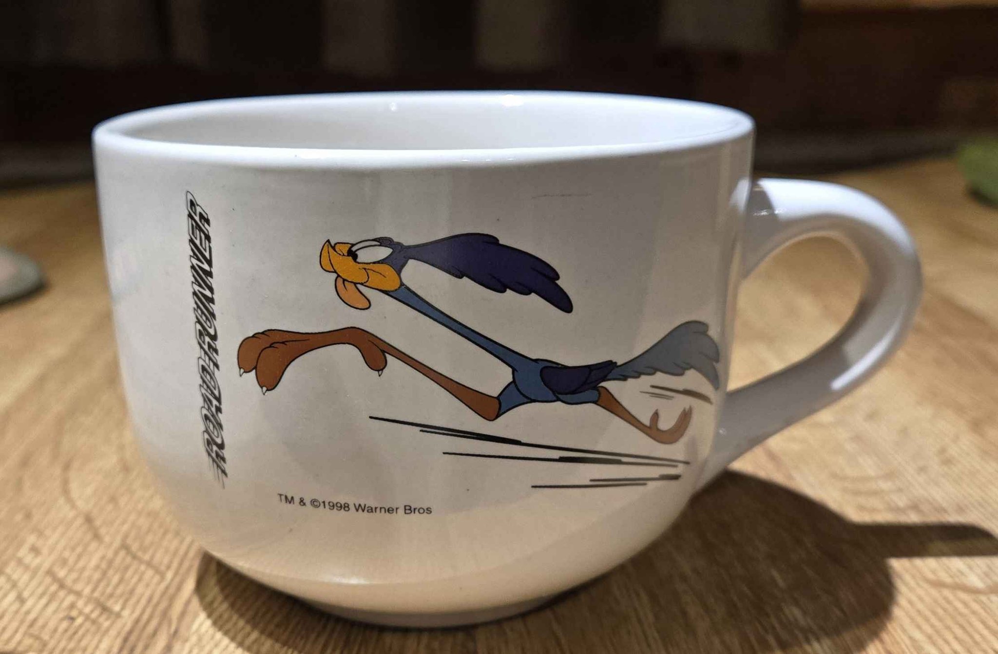 1998 Vintage Looney Tunes Warner Bros Road Runner Cartoon Mug 16