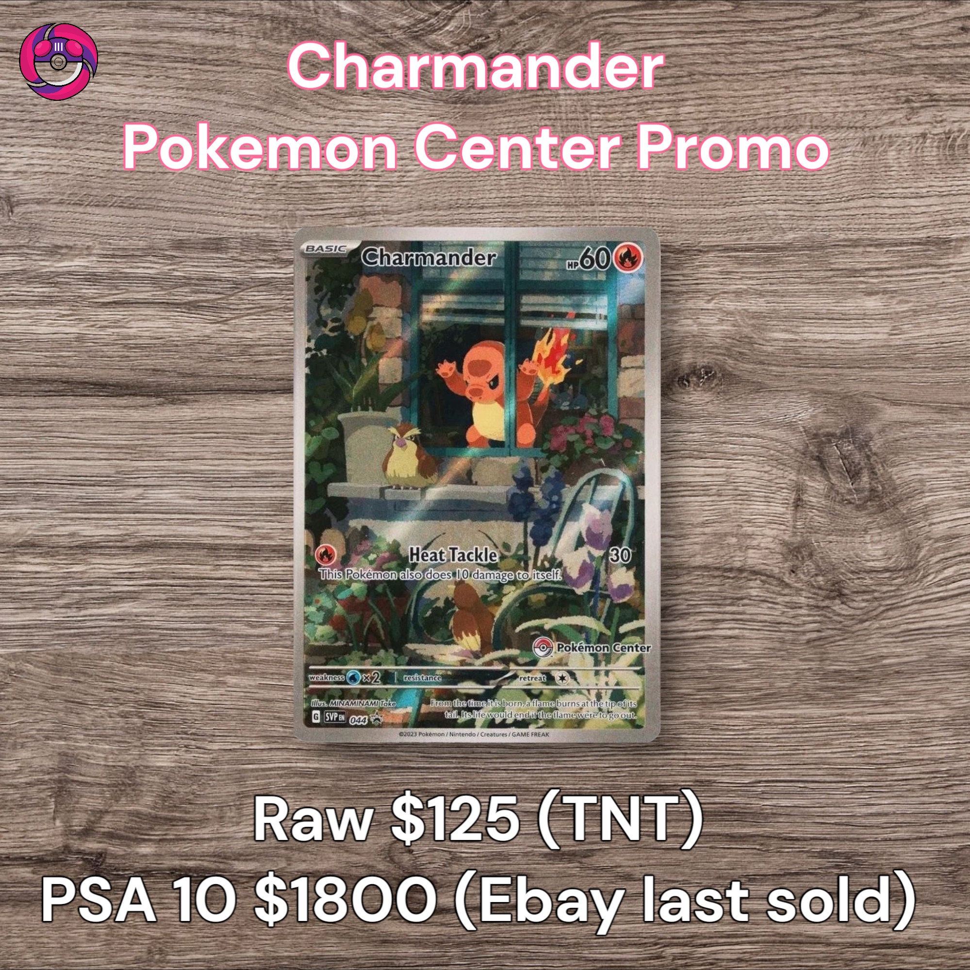 charmander pokemon center promo card 124/DP-P 10th Pokémon Fire Ember (40) Discard an Energy from this Pokémon. Charmander 044 - Holofoil SV