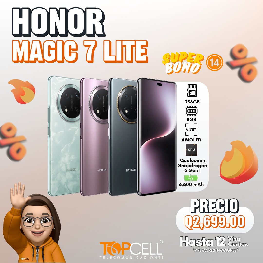 TopCell - 🌀 HONOR Magic 7 Lite – Rendimiento mágico, diseño brutal La ...