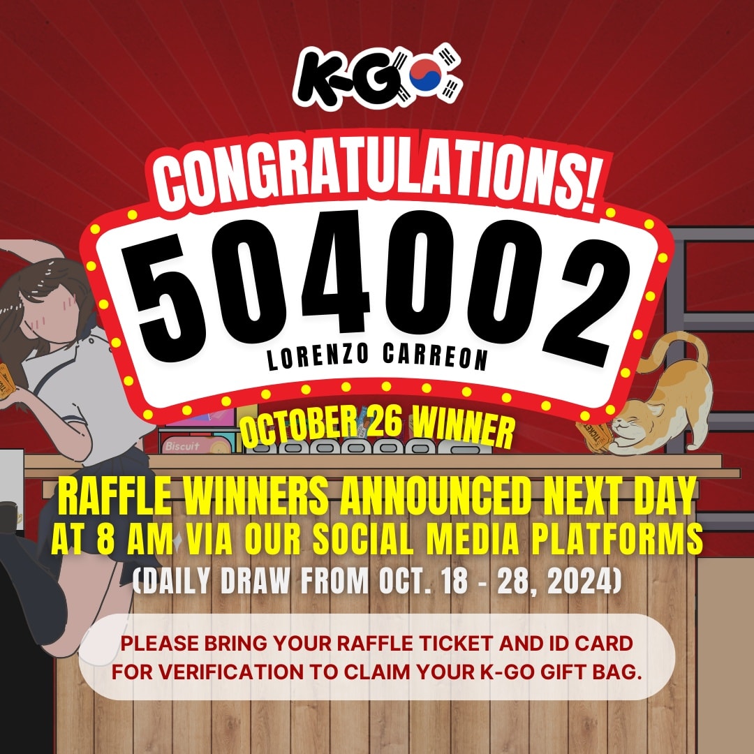🎉 𝐊-𝐆𝐎 𝐑𝐀𝐅𝐅𝐋𝐄 𝐖𝐈𝐍𝐍𝐄𝐑! 🎉... - K-Go Korean Food House | Facebook