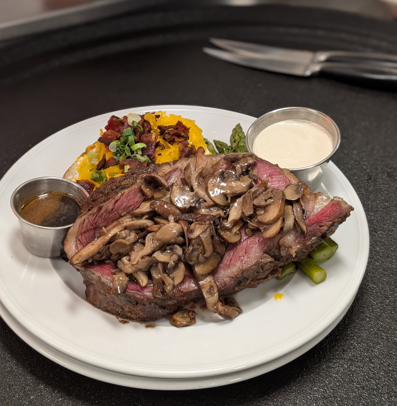 The Village - Have your Prime Rib smothered with mushrooms and a loaded ...