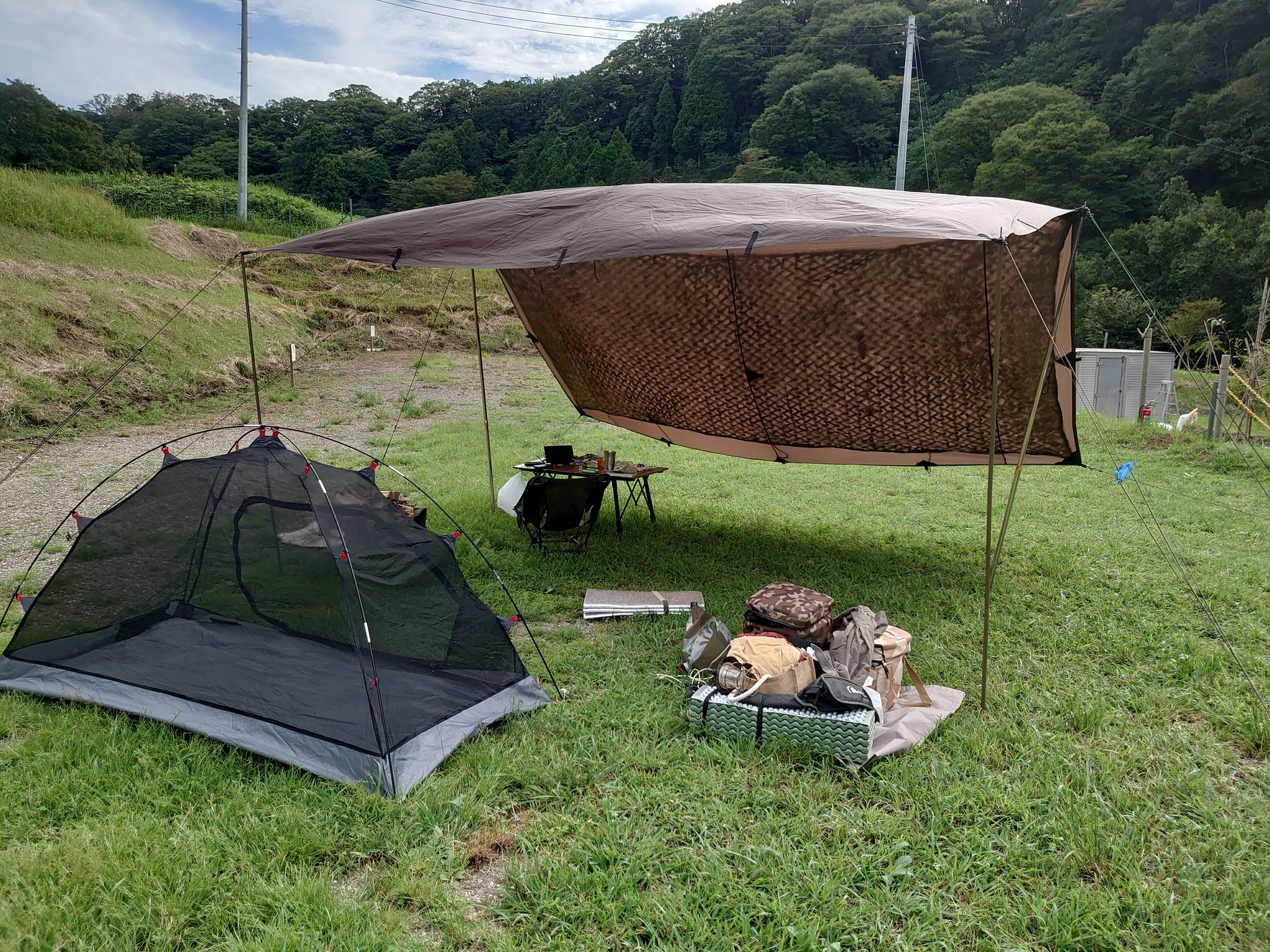 今日はキノコ狩り後のキャンプ❗😄