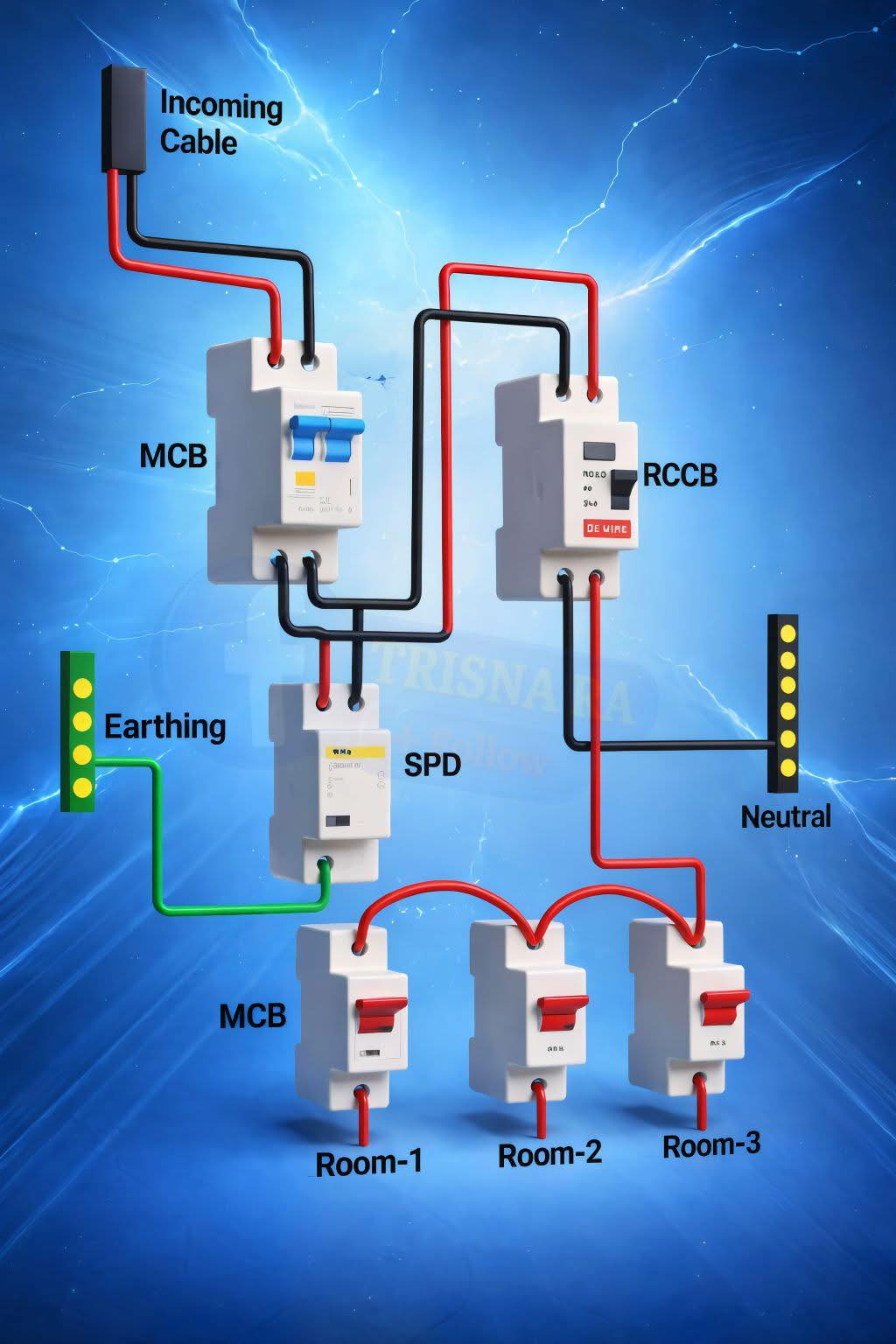 ELECTRICAL TECHNICIAN | ⚡ “MCB for overload, RCCB for leakage current ...