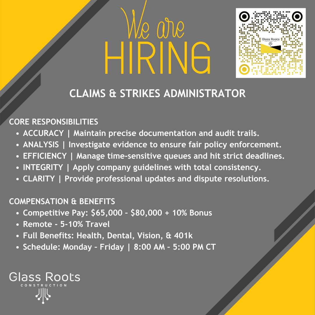 WE ARE HIRING! Looking for a... - Glass Roots Construction | Facebook