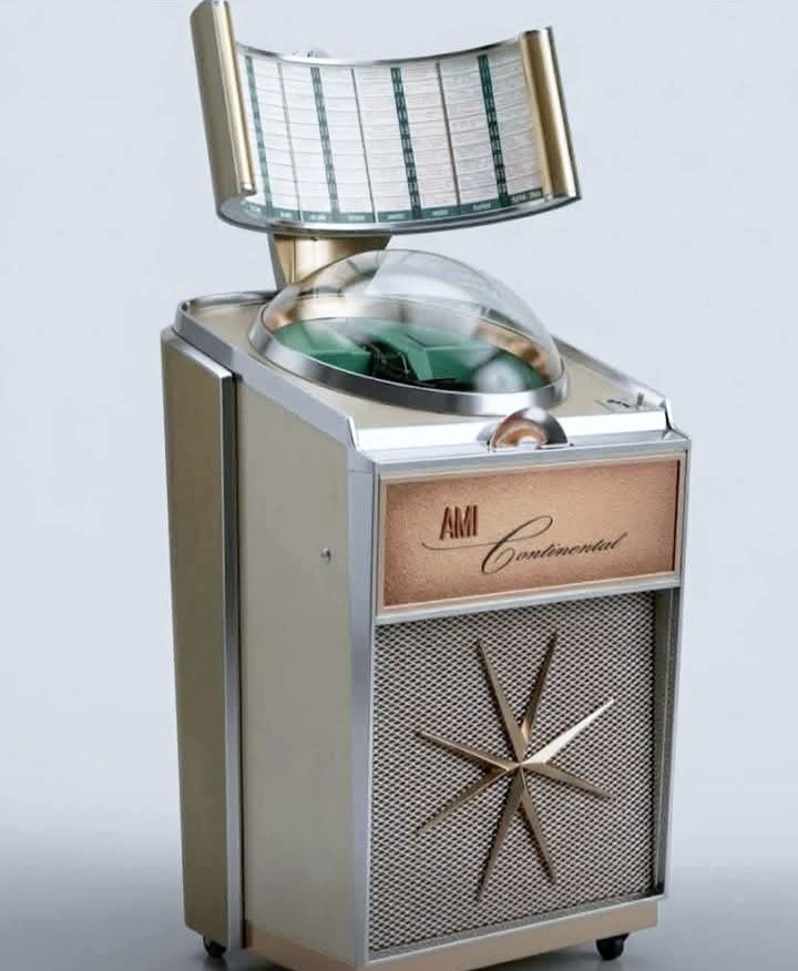 Art Deco radio with rich wood and brass details