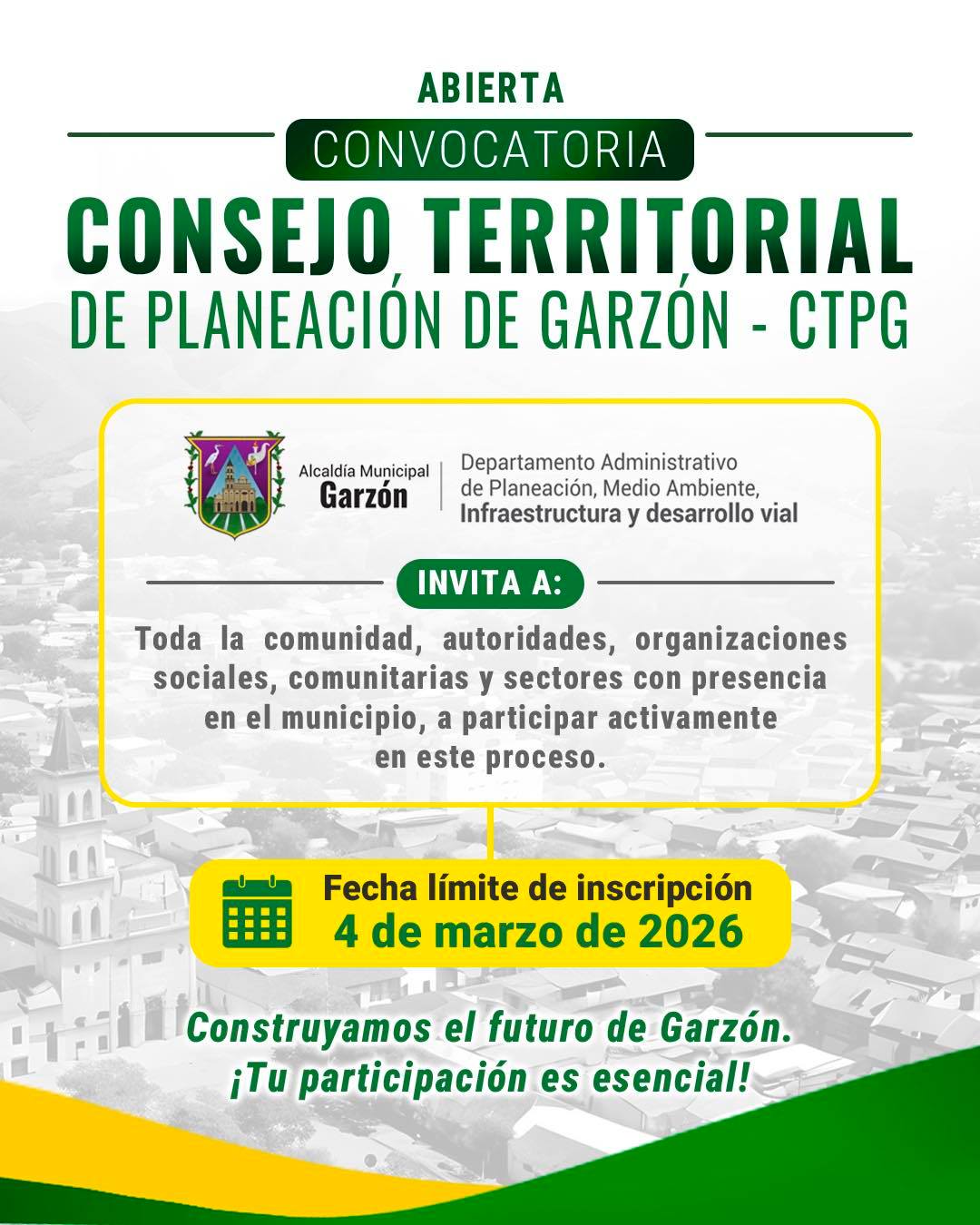 📢 ¡Convocatoria abierta! La... - Alcaldía de Garzón | Facebook