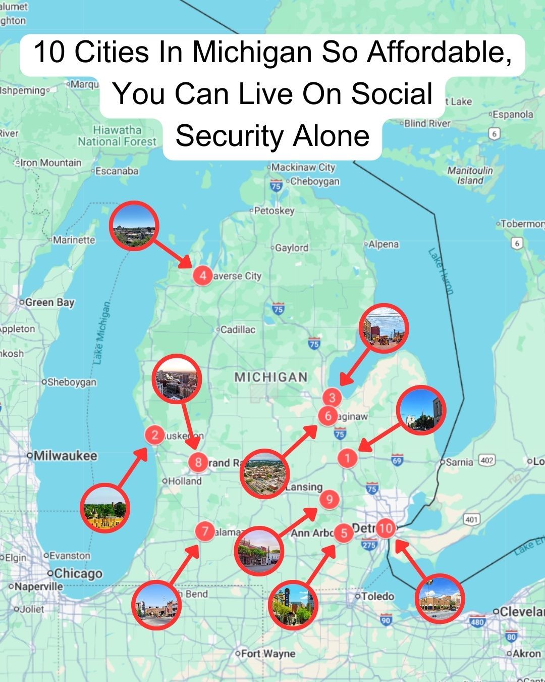 Michigan - These affordable cities make living on social security ...