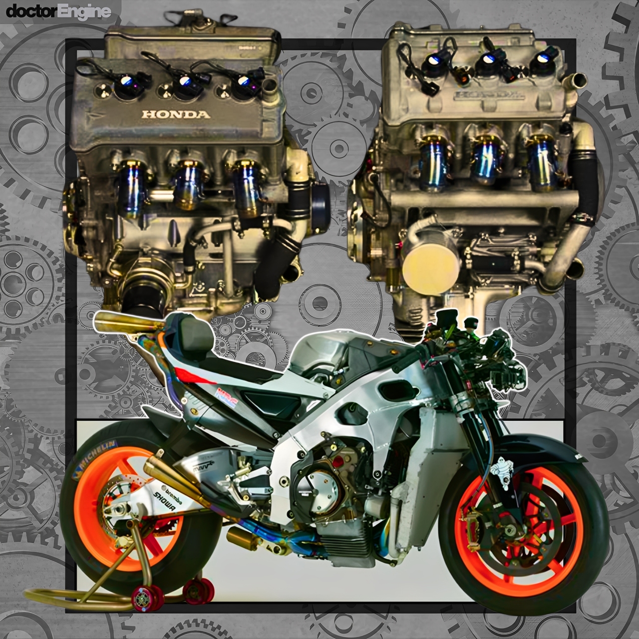The transition from the Honda NSR500 to the RC211V marks the exact