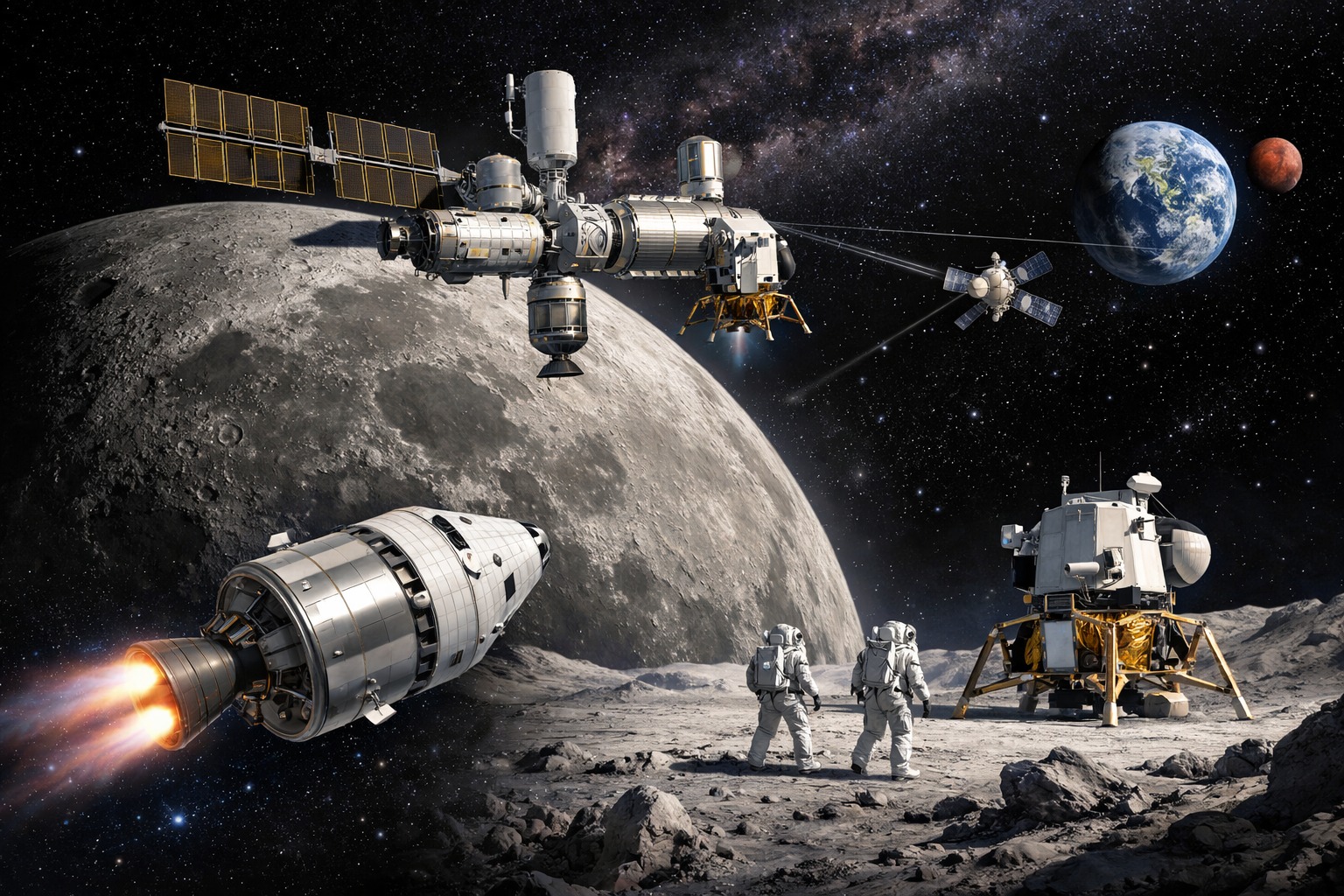 Artemis program builds lunar gateway station