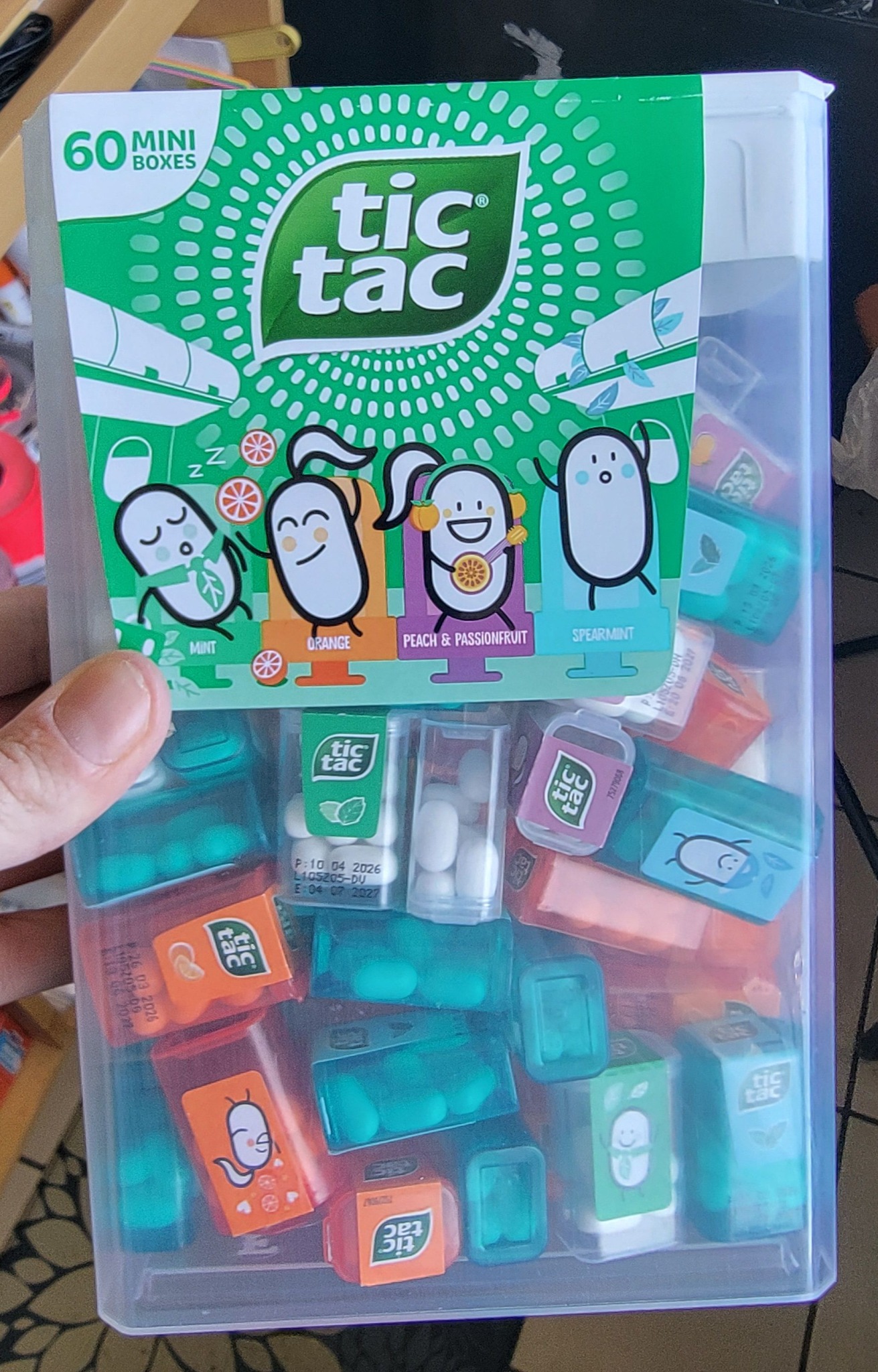 Tic Tac 60 count mini boxes in a container for sale