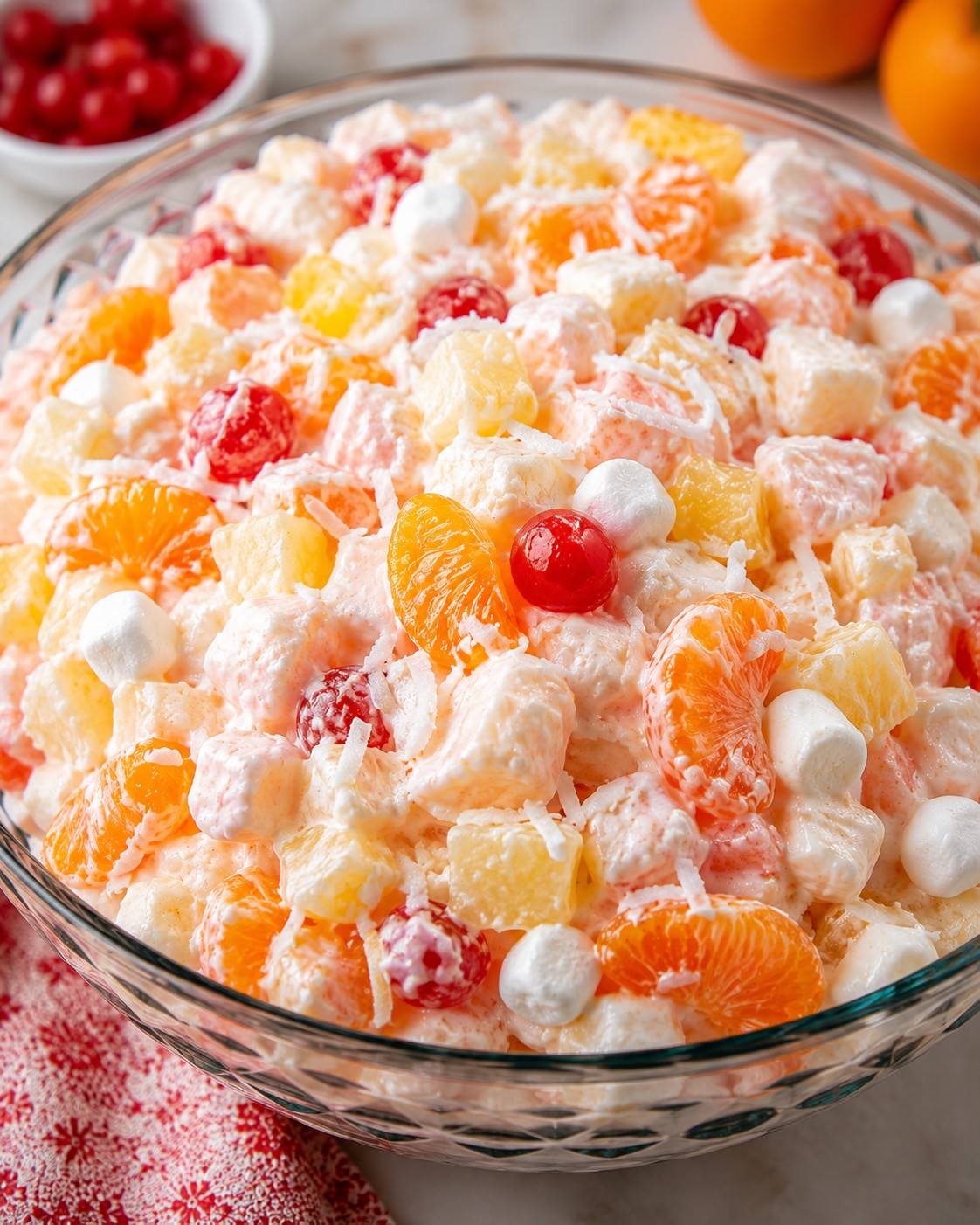 AMBROSIA SALAD! 🍊 tropical fruit cocktail 🍊 mandarin oranges