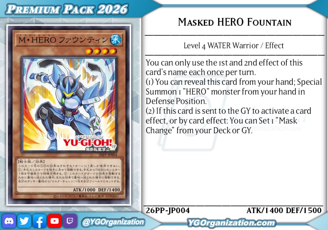 Masked HERO Fountain Yu-Gi-Oh! card details
