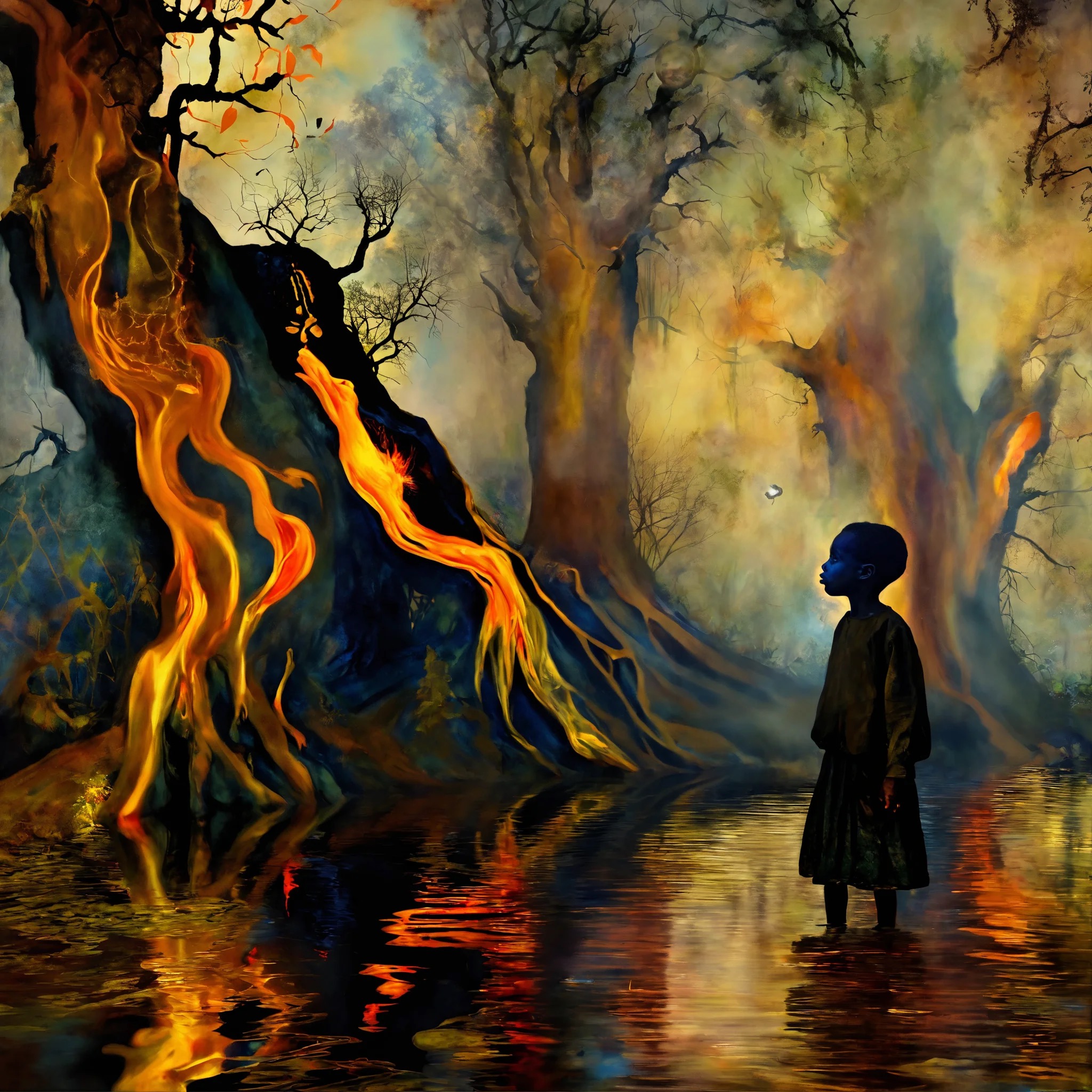 Cultured - Inferno’s Witness By Cultured Canvases The canvas depicts a ...