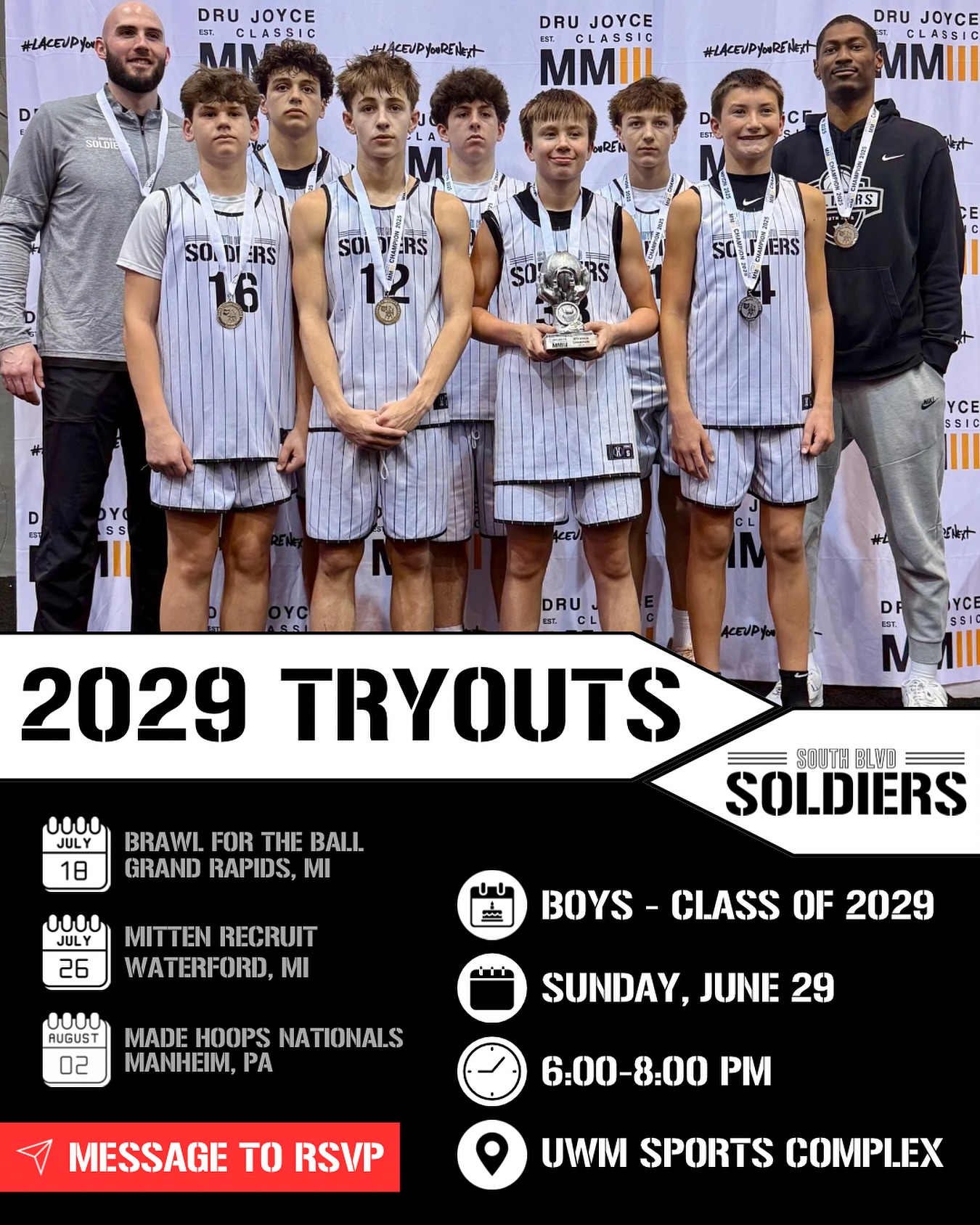 🚨 2029 Summer Tryouts 🚨... - South Blvd Soldiers Basketball | Facebook