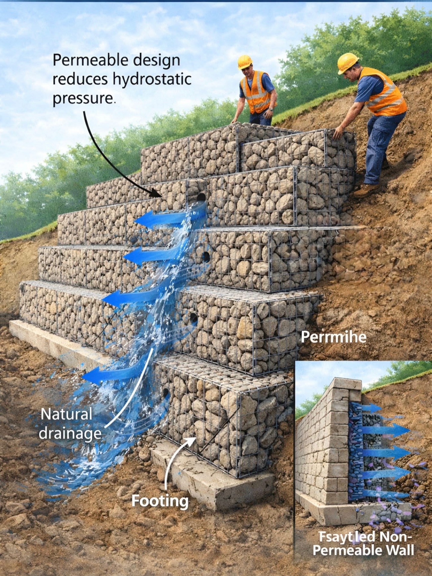 Arc - 1️⃣ Prepare the Foundation Excavate the slope and construct a ...