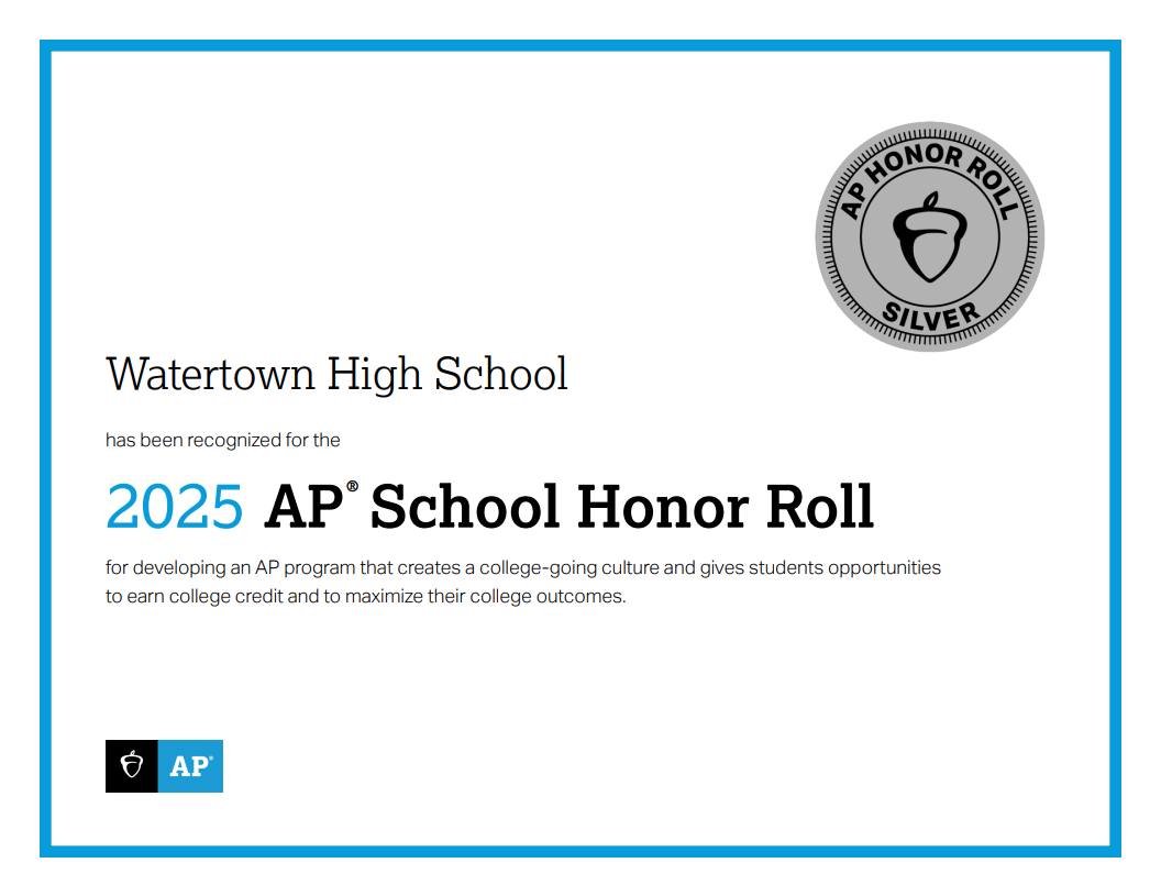 Watertown - 👏 Congratulations to Watertown High School for being named ...
