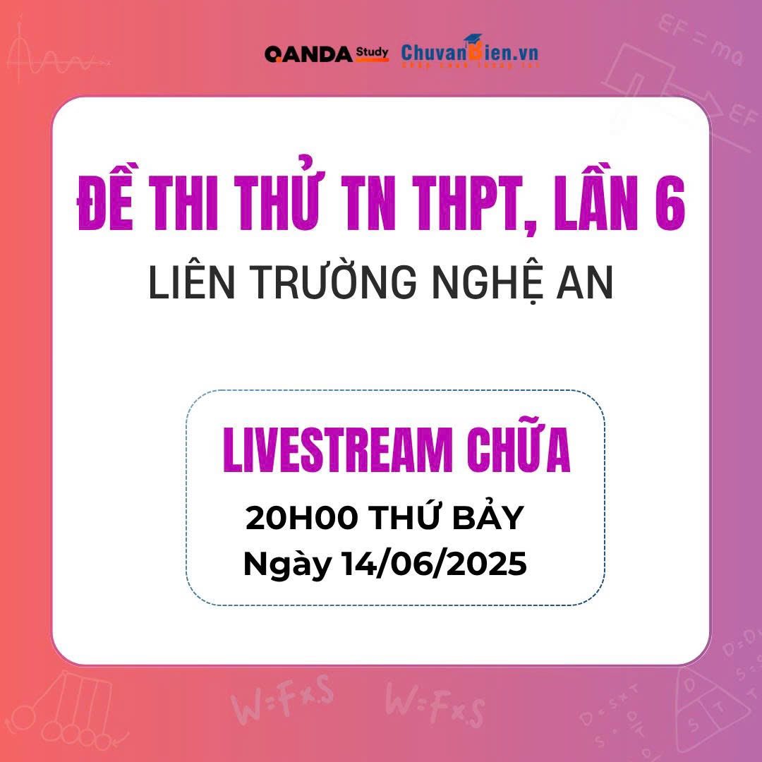 CHU VĂN BIÊN - Đề thi thử tốt nghiệp Liên trường Nghệ An... | Facebook