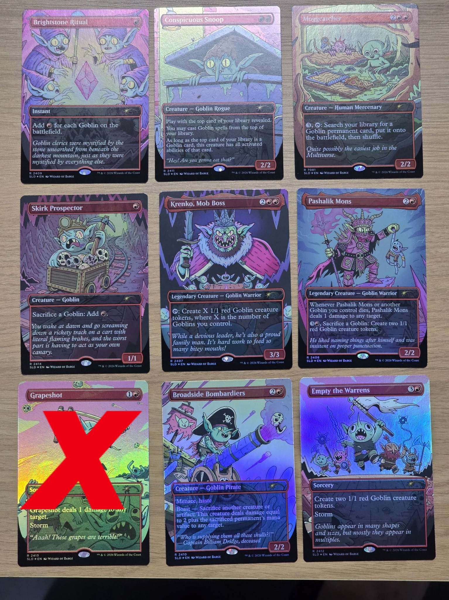 Goblin Storm Secret Lair deck cards for sale: prices listed