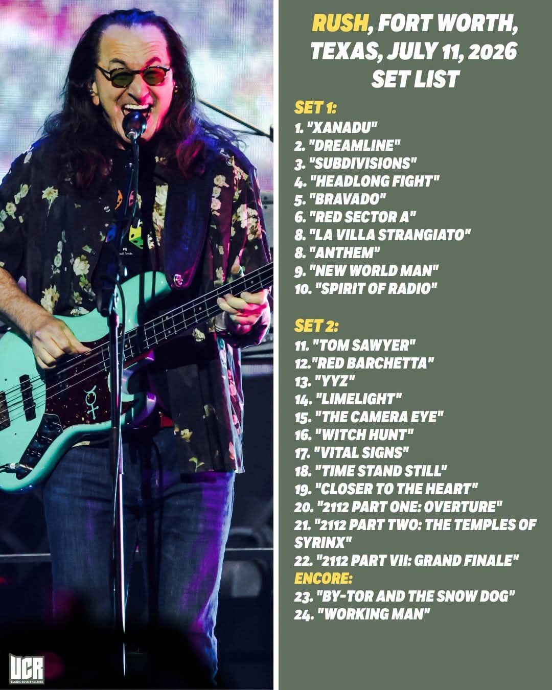 Rush made a formal announcement on their website yesterday