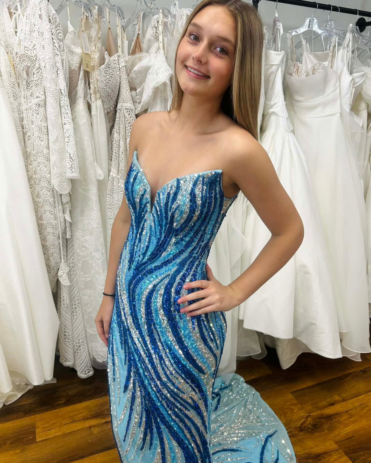 open lace back dress Luxe Prom Dress  316COUTURE