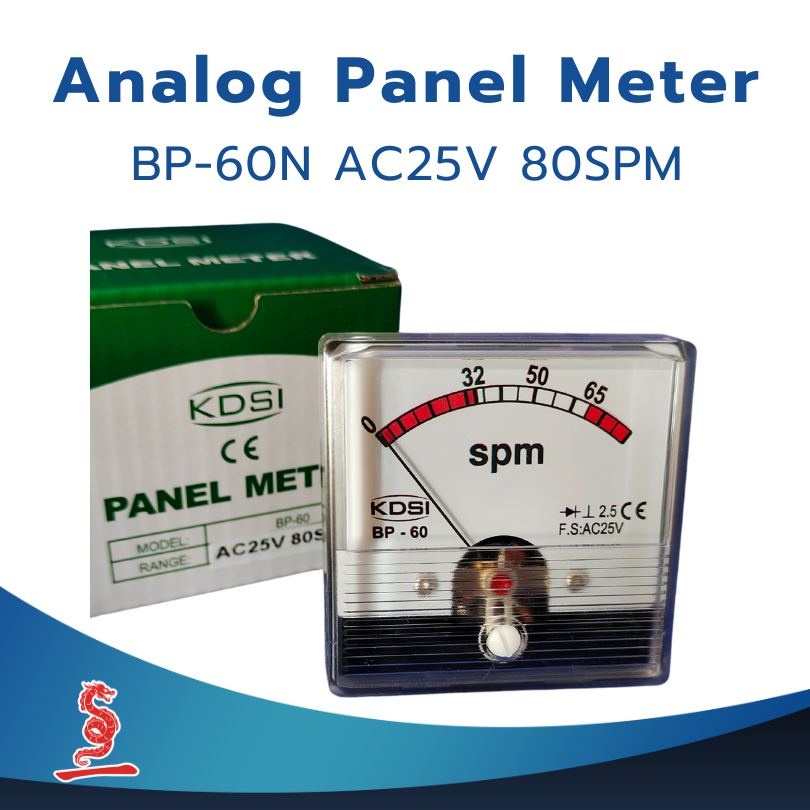 Dragon - 🔹 **BP-60N AC25V 80SPM Rectifier FSD 90° Analog Panel Meter ...