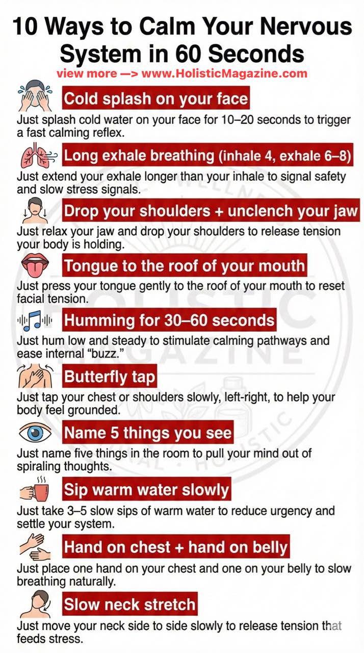 How to Calm Your Nervous System in 1... - Holistic Magazine | Facebook