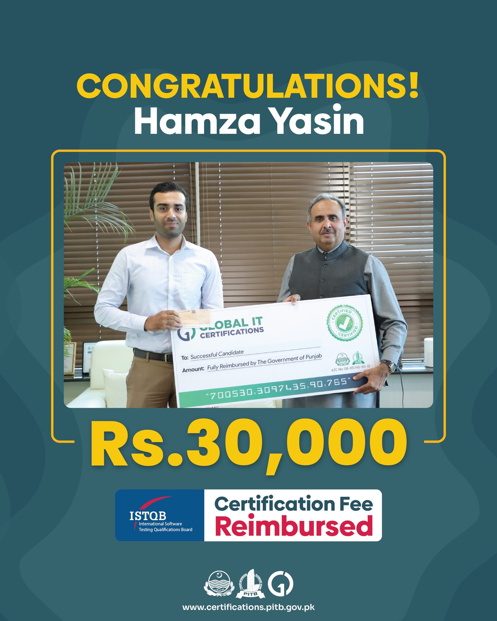 Global - 🎉 Celebrating Success! 🚀 A big congratulations to Hamza Yasin ...