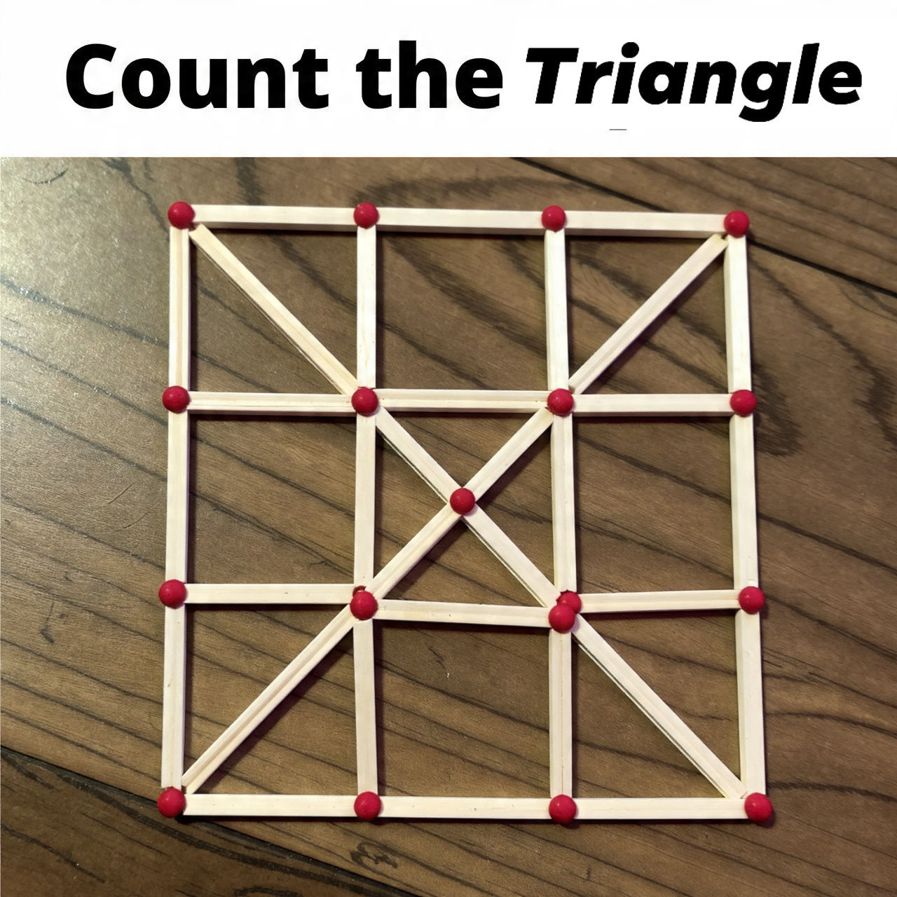 Knowledge - Matchstick Triangle shape count puzzle 🧩 | Facebook