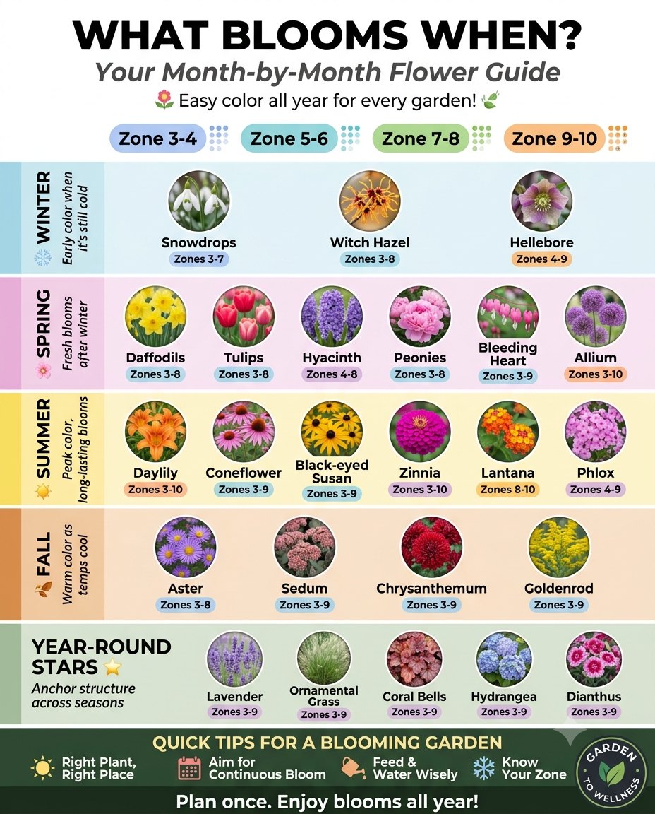 flower 三点まとめ Garden - 🌸 What Blooms When? Your Month-by-Month Flower Guide