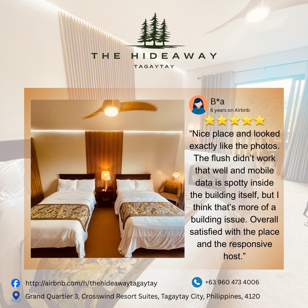Close To City Hideaways Reference: The Hideaway Tagaytay
