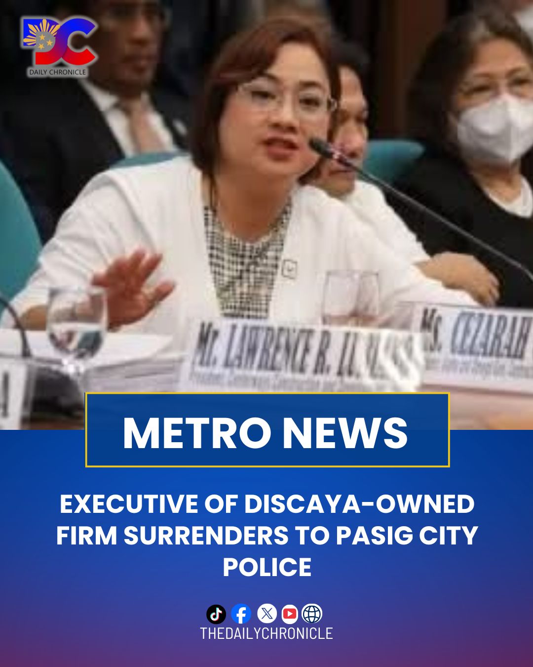 Daily Chronicle - Ma. Roma Angeline Rimando, an executive... | Facebook