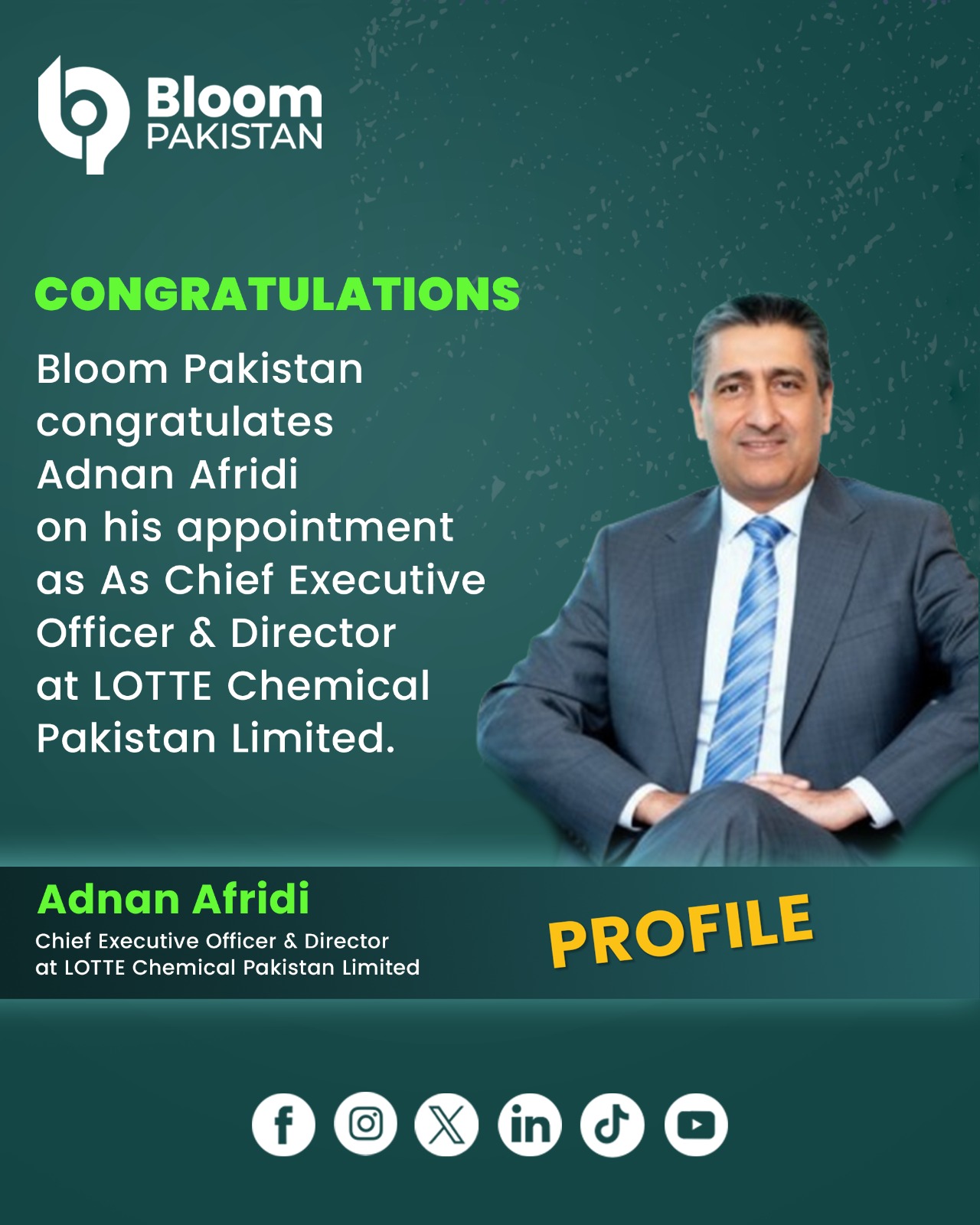 Bloom - Adnan Afridi has been appointed as the CEO and Director of ...