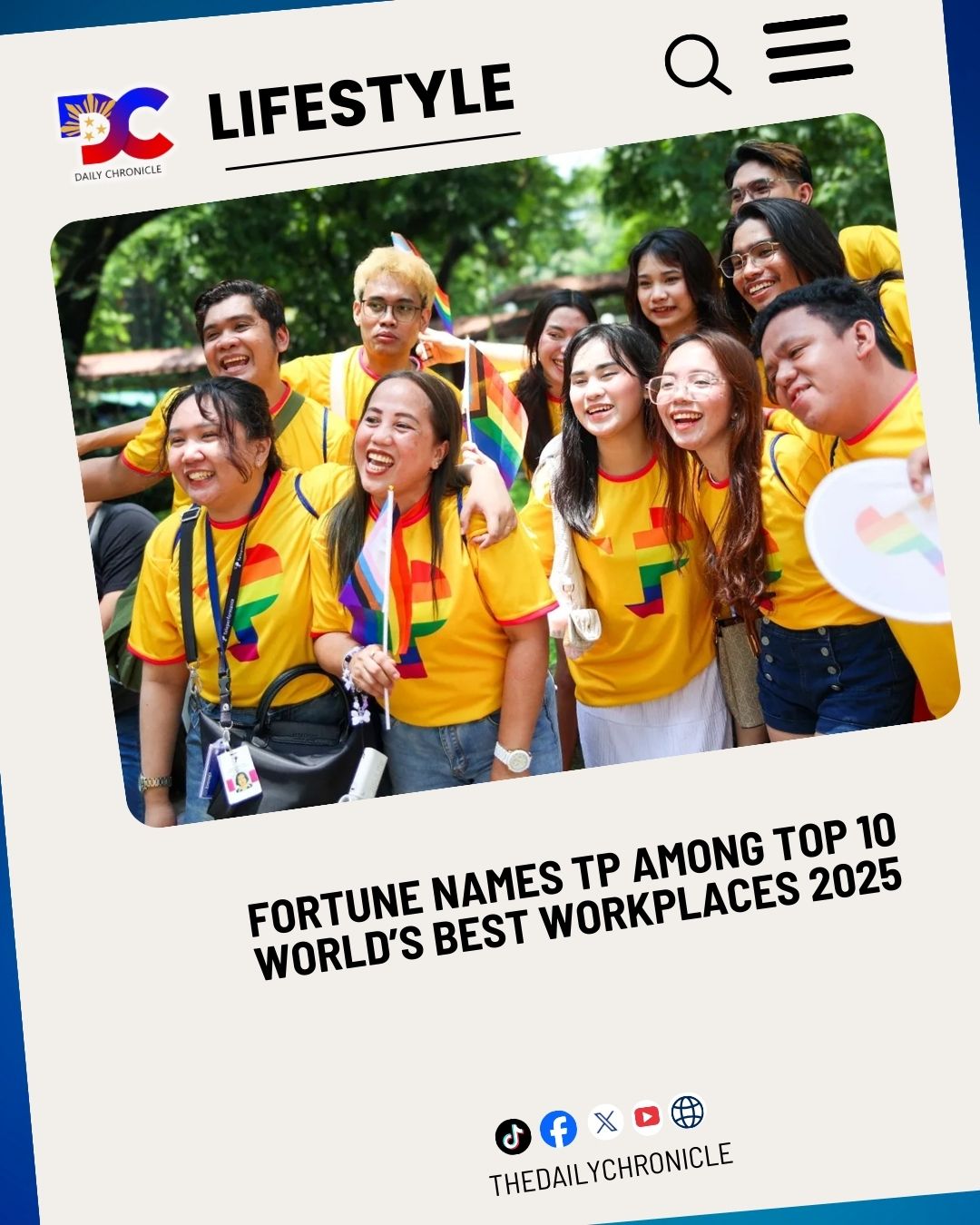 Daily - TP (formerly Teleperformance) in the Philippines has once again ...