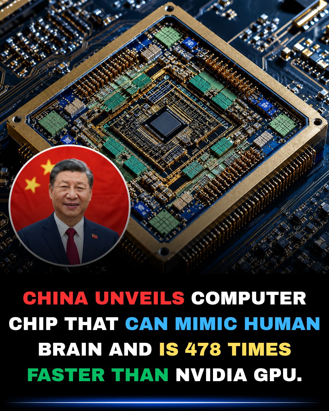 みんみん China unveils brain-inspired computer chip 478 times faster than