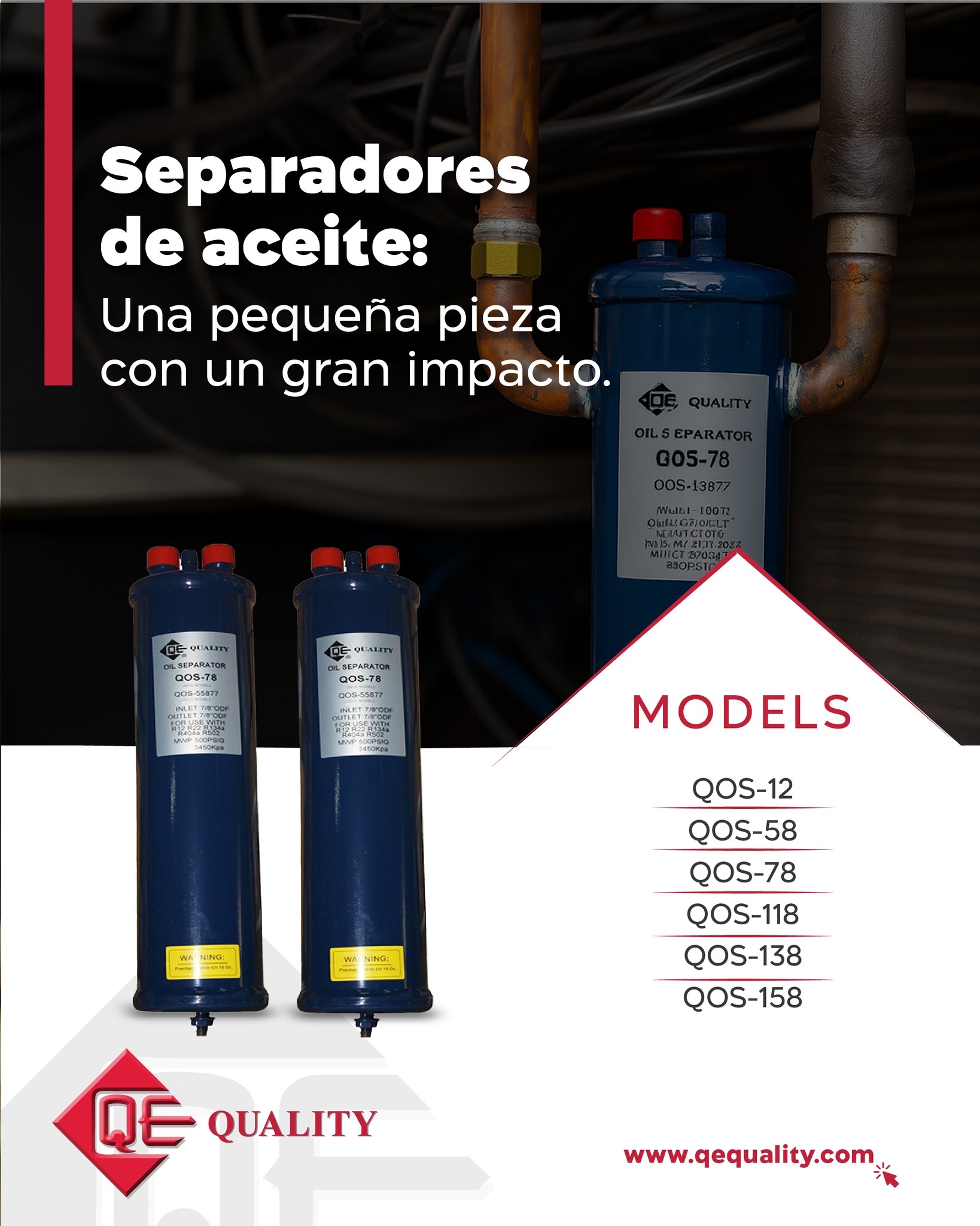 Qequality - 🛢️ Los separadores de aceite QE QUALITY están... | Facebook