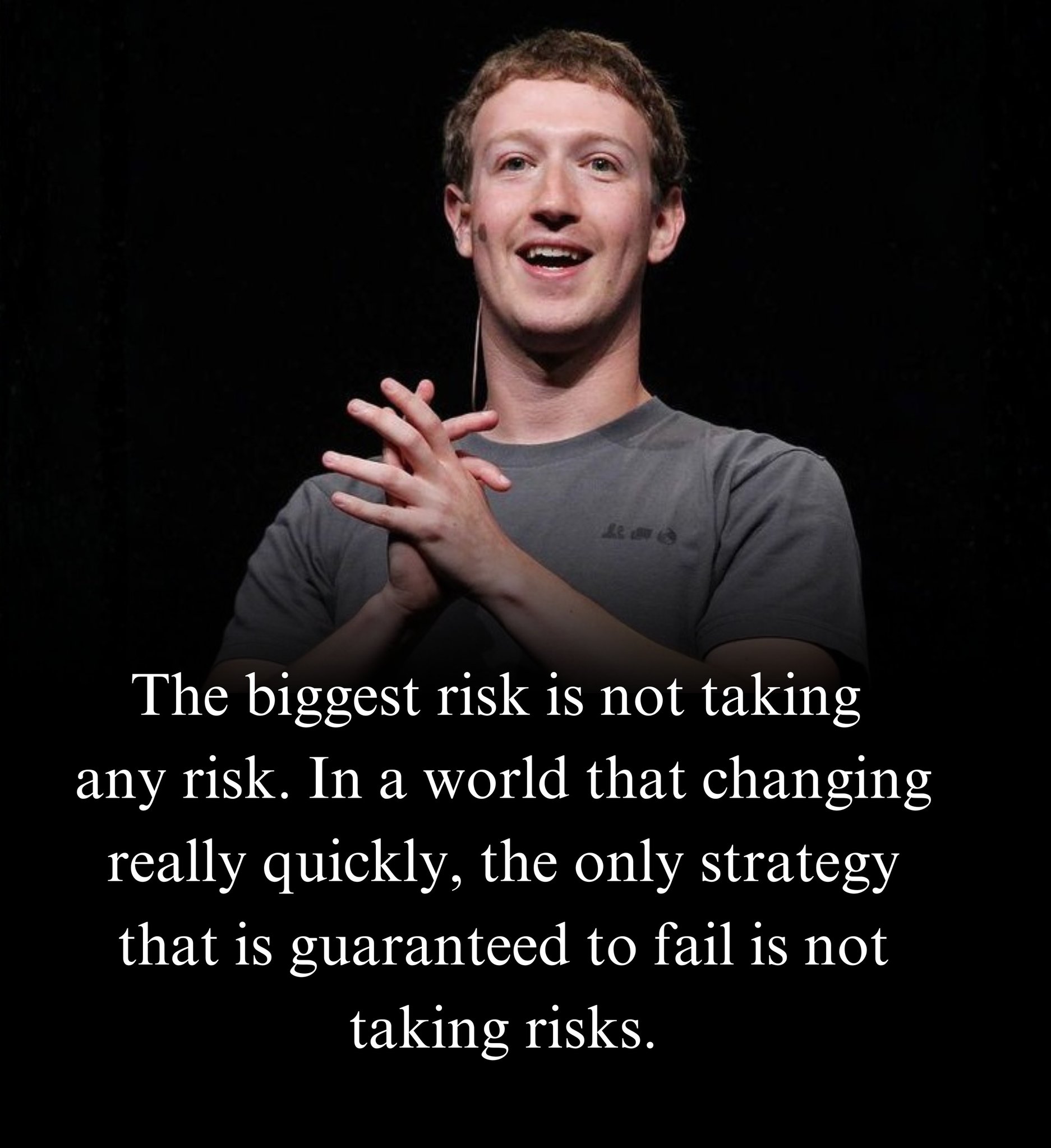 option - The biggest risk is not taking any risk. In a world that ...