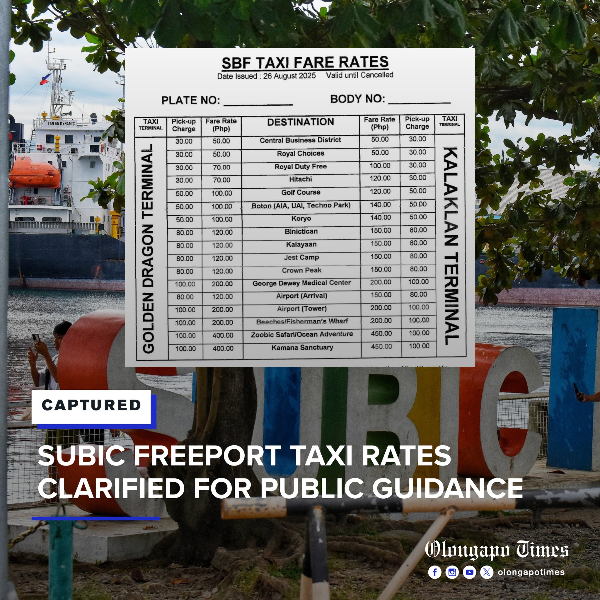 Olongapo - OT CAPTURED | 𝐒𝐁𝐌𝐀 𝐑𝐞𝐥𝐞𝐚𝐬𝐞𝐬 𝐎𝐟𝐟𝐢𝐜𝐢𝐚𝐥 𝐓𝐚𝐱𝐢 𝐅𝐚𝐫𝐞 𝐌𝐚𝐭𝐫𝐢𝐱 𝐀𝐦𝐢𝐝 ...