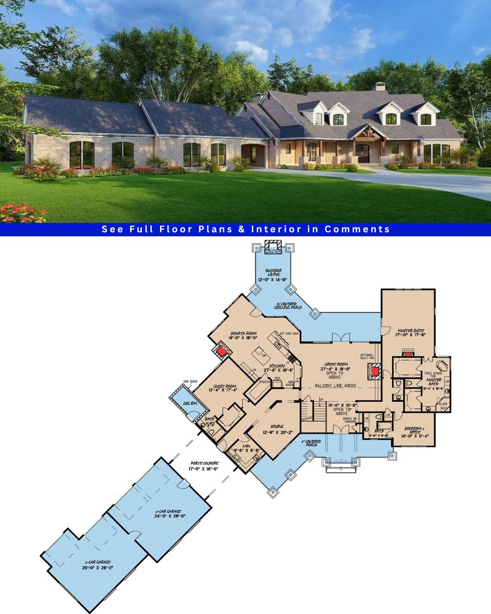 Classic - Here’s a Stunning Traditional Home Plan featuring an Angled ...