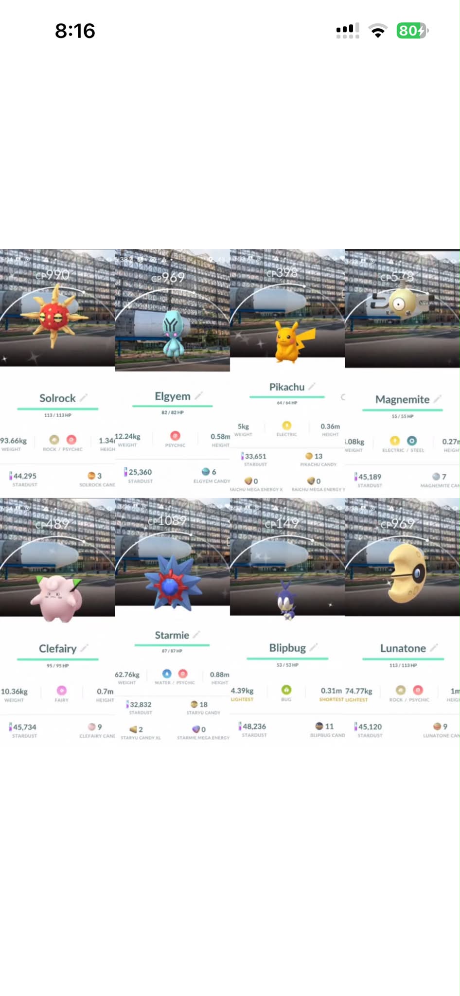 Sells all six location set